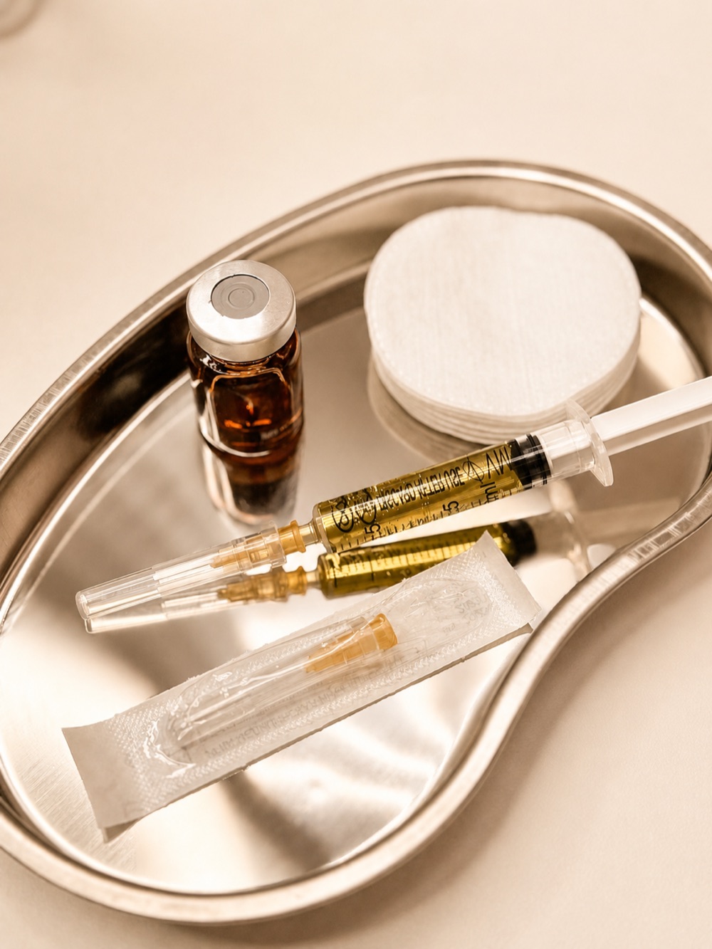 Injectable preparation tray used in hands-on medical aesthetics training at HQ Med Spa Academy in Flushing, Queens NY